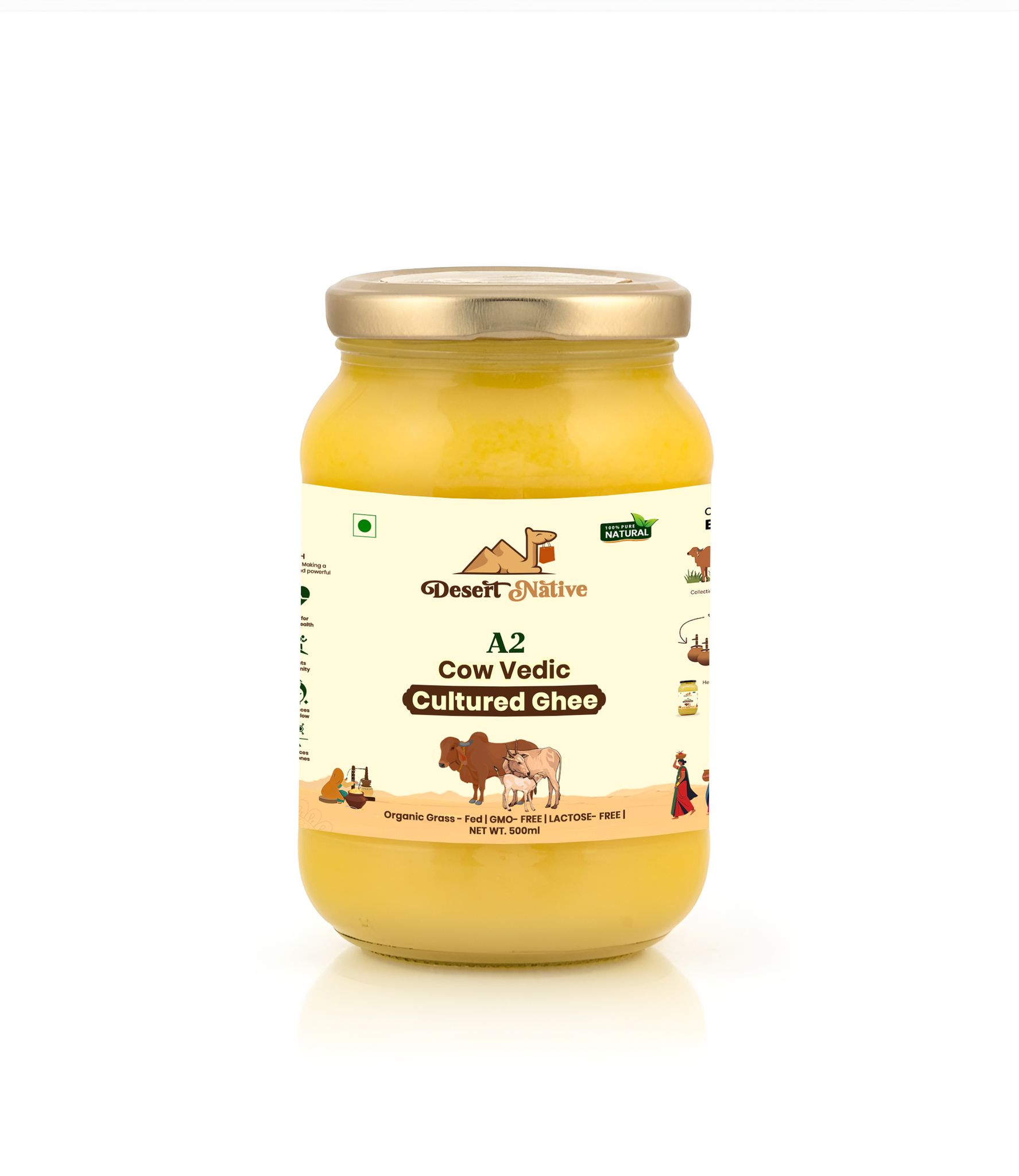 Desert Native A2 Cow Vedic Cultured Ghee