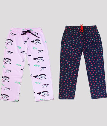 Ariel Pack of 2 Girls 100% Cotton Pyjama ( Multi Color )