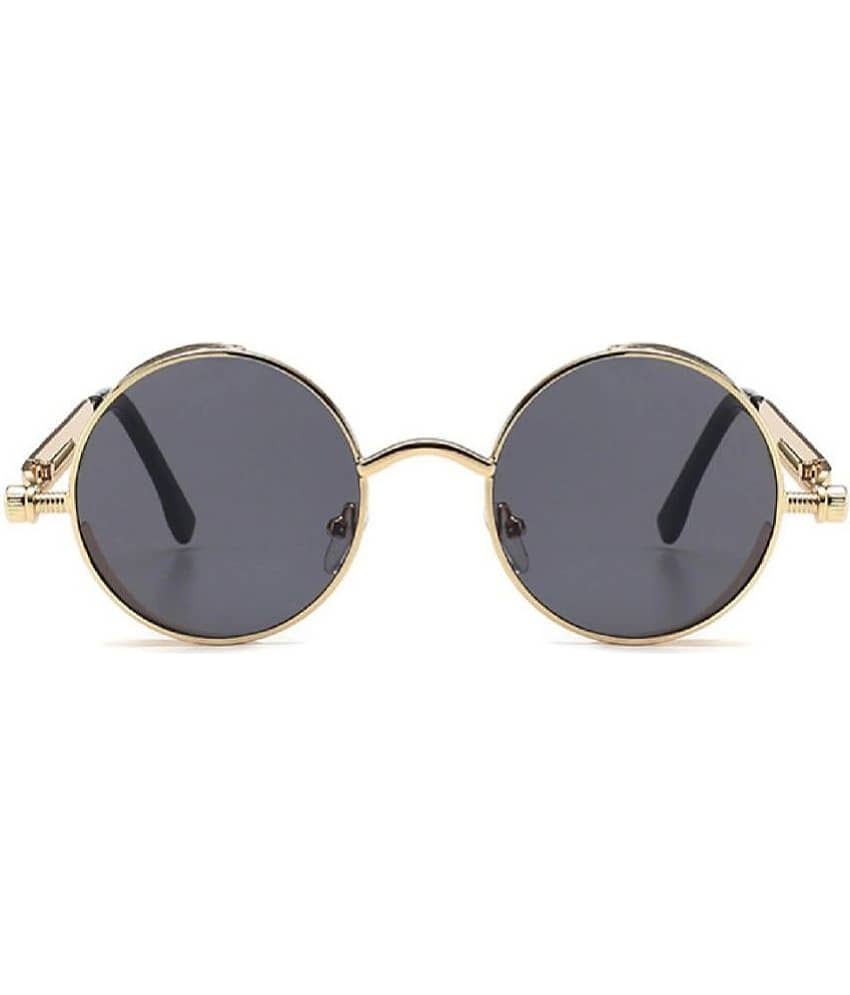 Kanny Devis - Gold Round Sunglasses ( Pack of 1 )