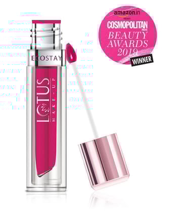 Lotus Make-Up Ecostay Matte Lip Lacquer - Fuchsia Girl (Colour Shade: Pink) 4g