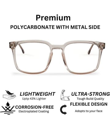 Redex Rose Gold Square Eyeglass Frame ( Pack of 1 )