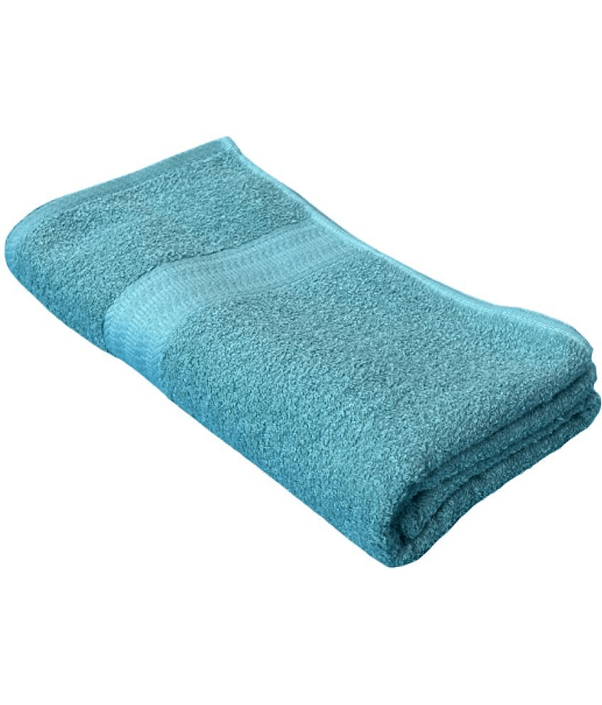 Finesse Decor Cotton Self Design 500 -GSM Bath Towel ( Pack of 1 ) - Sea Green