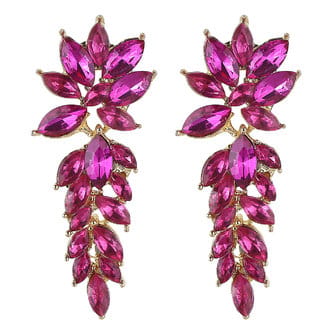 Multicrystals Dangler Earrings for Girls Alloy Material Made in India Earrings for Women's Fashion Jewellery for Party Multicrystals Dangler Earrings for Girls Alloy Material Made in India Earrings for Women's Fashion Jewellery for Party