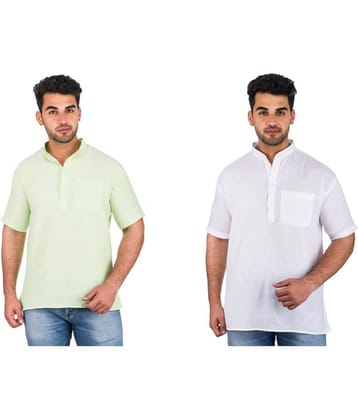 DESHBANDHU DBK Multi 100 Percent Cotton Kurta Pack of 2