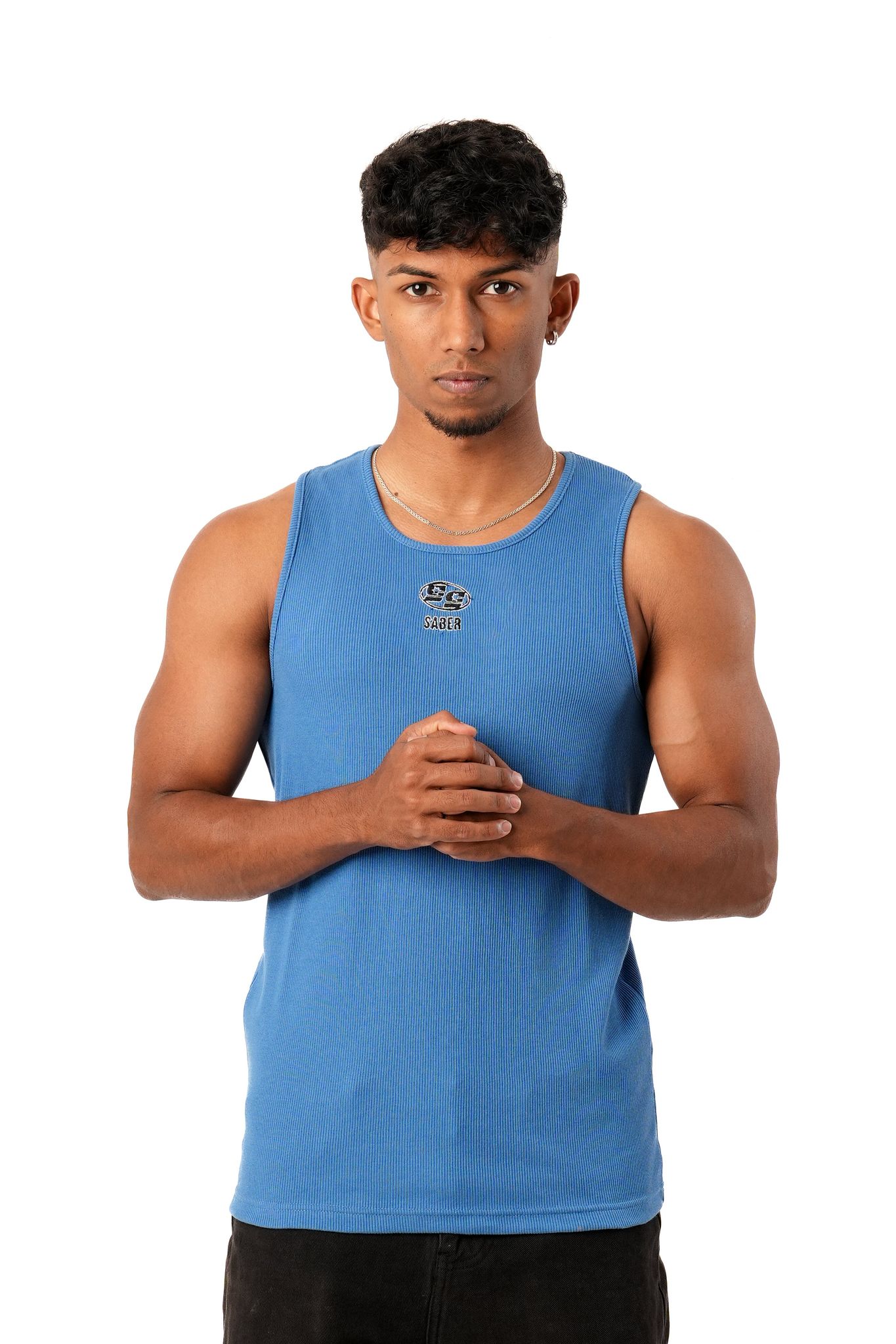 Ribbed Tank V3 [Blue]-XS