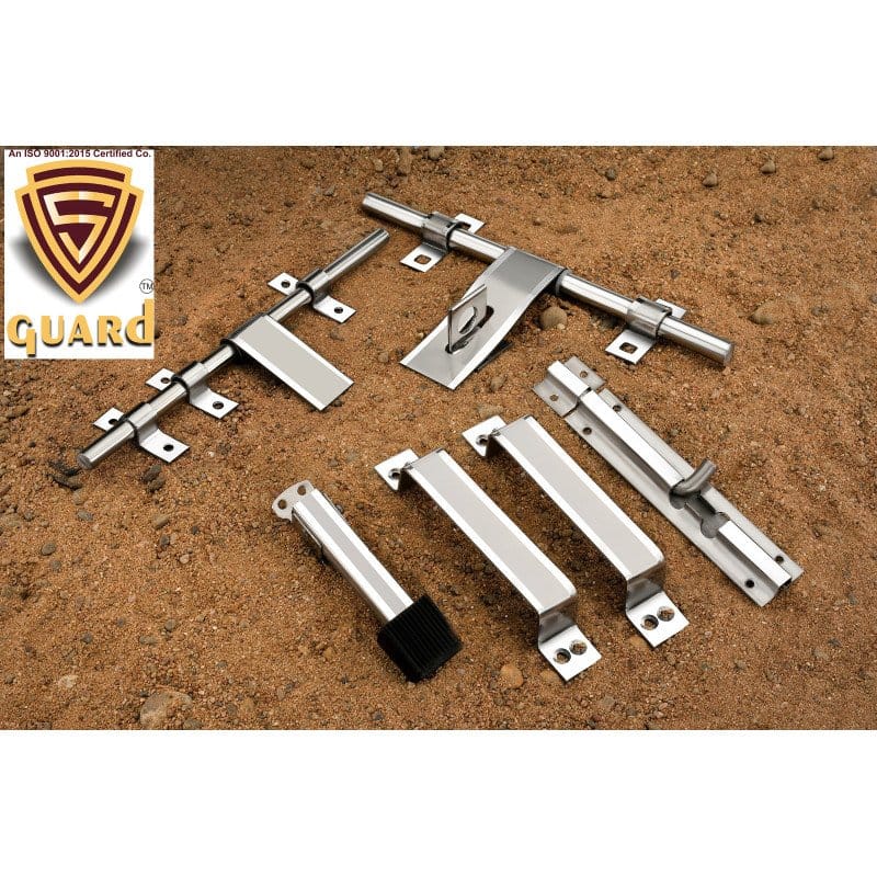 S-GUARD Stainless Steel Door Kit Set for Main door, Main, Office, Bedroom, 14MM-10 Inch