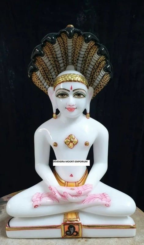 Marble Swethamber Jain Parshvanath Swami Bhagwan Statue, Home