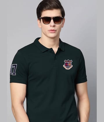 ADORATE - Green Cotton Blend Regular Fit Men's Polo T Shirt ( Pack of 1 )