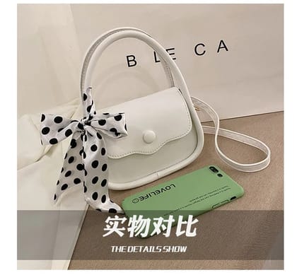 PU Leather Small Fresh Women's Bag New Niche Design Single Shoulder Bag Silk Scarf Drawstring Handheld Crossbody Bag PU Leather Small Fresh Women's Bag New Niche Design Single Shoulder Bag Silk Scarf Drawstring Handheld Crossbody Bag
