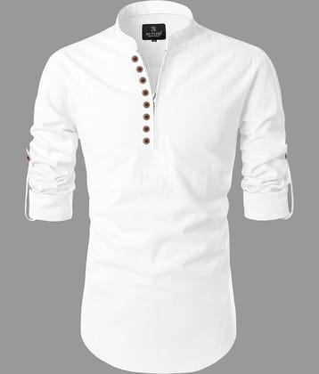 Nofilter White Cotton Blend Men's Regular Kurta ( Pack of 1 )
