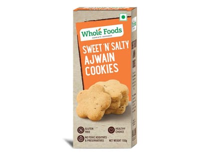 Whole Foods Gluten Free | Sweet 'N' Salt Ajwain | Eggless Cookies | 150G