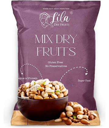 LILA DRY FRUITS Premium Dry Fruits Mix 500g Jar Nutritious Cashew, Almond, Raisins Mix