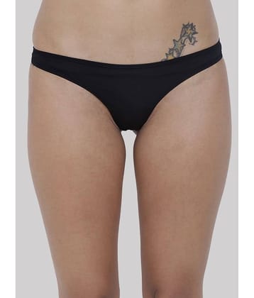 BASIICS By La Intimo Polyester Solid Women's Bikini ( Black ) BCPSS01