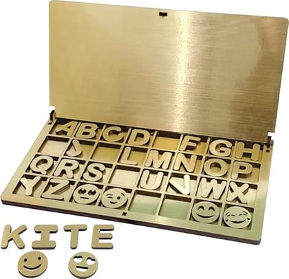 Braintastic English Alphabets Wooden Portable Learning Educational Montessori Games Toys for Kids