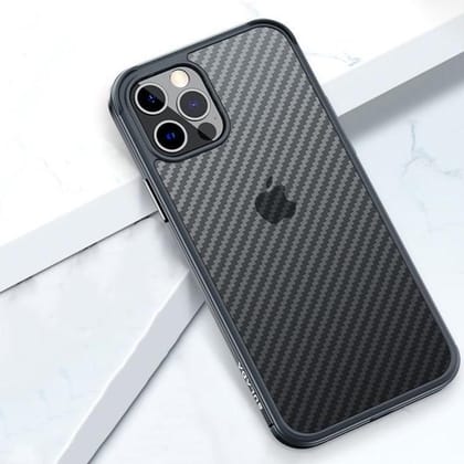 Metallic Edges Premium Shockproof Transparent Case-iPhone 12 Pro