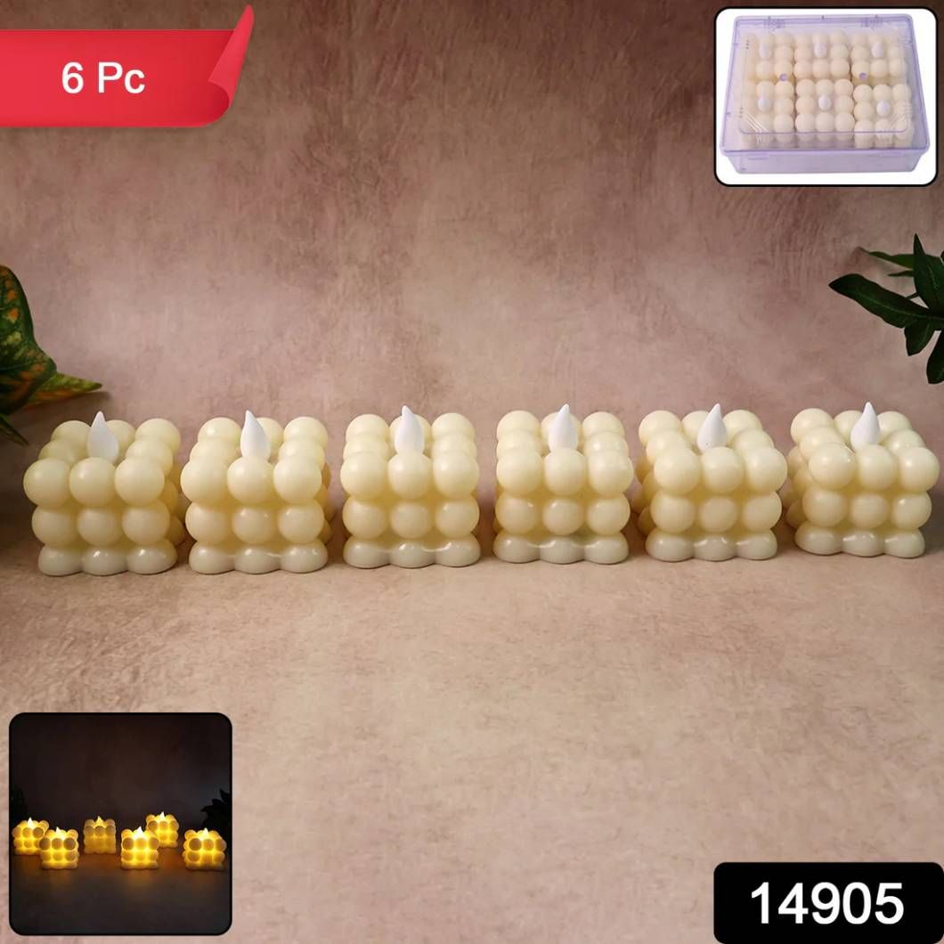 Decorative LED Bubble Candles (6 Pcs or Set)