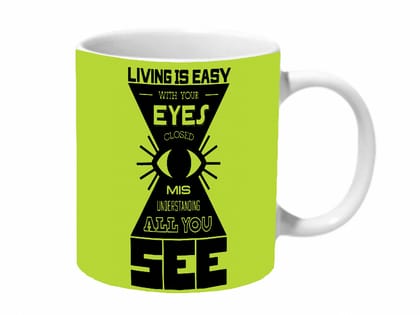 Multicolor Close Your Eyes And See Misunderstanding Ceramic Mug