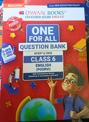 Oswaal One For All Question Bank NCERT & CBSE, Class-6 English - Poorvi (For Latest Exam) WITH Competency Based Questions in accordance with NCF 2025-2026 [Paperback] Oswaal Publication