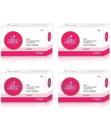 Alite Anti Acne Soap 1% Salicylic Acid & Tea Tree Oil For Acne, Pimple, Blackhead 75g ( Pack of 4 )