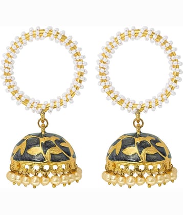 Spargz Meenakari Alloy Festive Wear Gold Plated Pearl