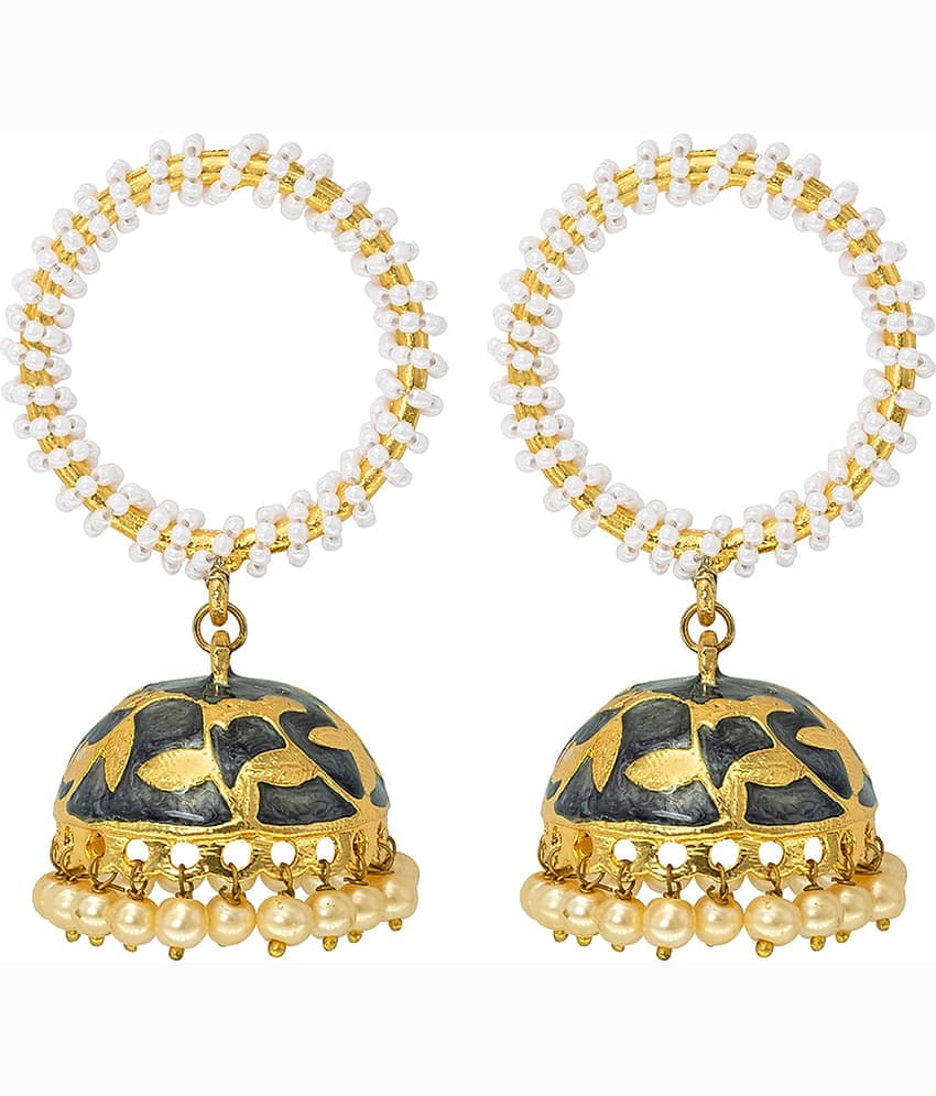 Spargz Meenakari Alloy Festive Wear Gold Plated Pearl