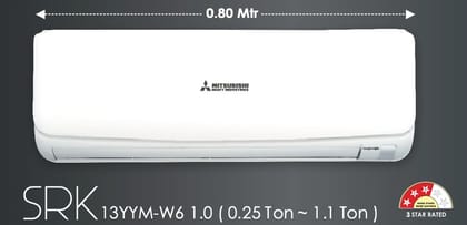 Mitsubishi heavy duty ac SRK13YYM-W6 1 ton 3 Star