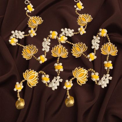 Wanna Party Beautiful Yellow Hanging Door for Diwali D?cor- Pack of 2