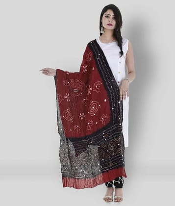Apratim Black Cotton Bandhej Dupatta