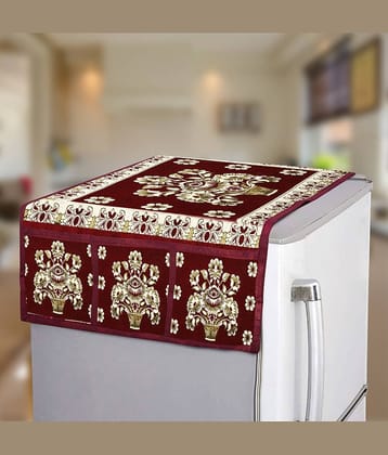 E-Retailer Single Polyester Red Fridge Top Cover