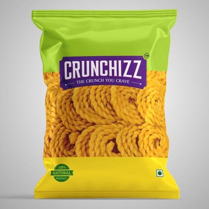 CRUNCHIZZ GHEE MURUKKU (Butter Chakli) I Authentic & Traditional Kerala Snack I No Additives or Preservatives I Pack of One I