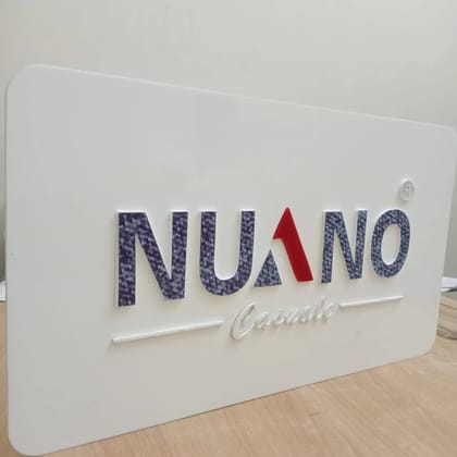 Customize acrylic brand name plate  Size 9x16 inch 