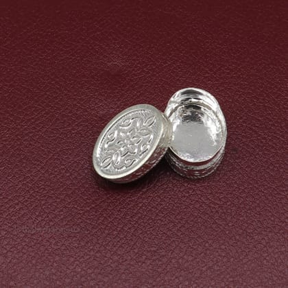 925 sterling silver trinket box, kajal box/casket box bridal oval shape box collection, container box, eyeliner box gifting art stb170