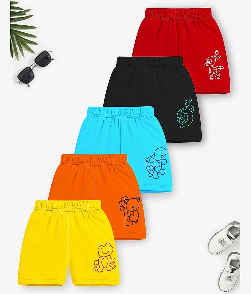 Trampoline Pack of 5 Cotton Blend Shorts For Boys ( Multicolor5 )