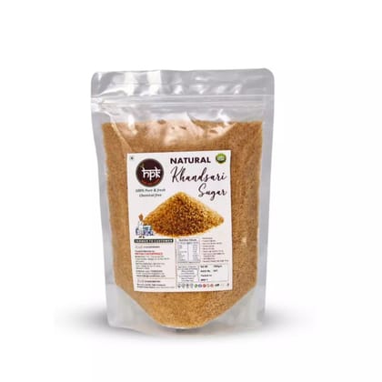 HPK Natural Khandsari Sugar – 100% Pure, Unrefined, Chemical-Free Traditional Cane Sugar | Rich in Minerals & Nutrients | 500 gm