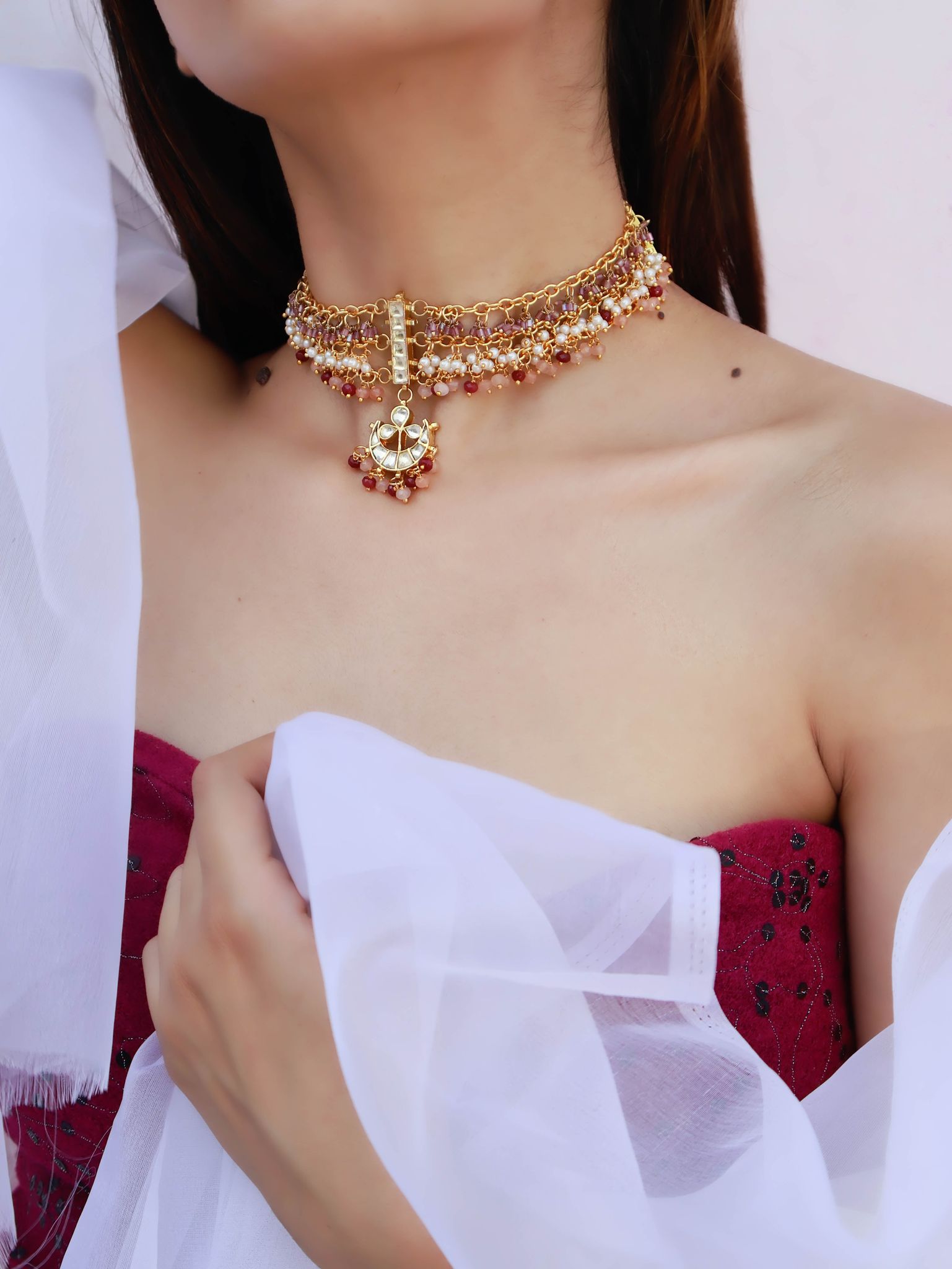 Ember Multicolored Kundan Necklace-Multicolored