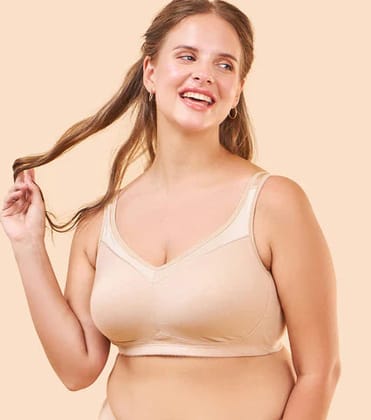 Enamor Non Padded Non Wired Full Coverage Plus Size Support Bra | A112-Paleskin / 34Dd