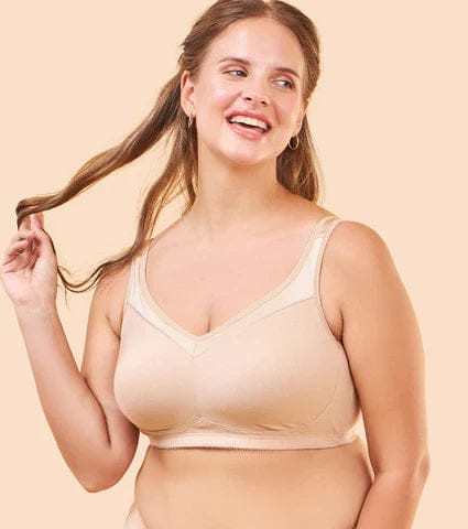 Enamor Non Padded Non Wired Full Coverage Plus Size Support Bra | A112-Paleskin / 34Dd