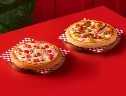 Create Your Flavour Fun Combo - Box Of 2 - Veg Pizza