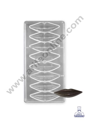 CAKE DECOR™ 8 Cavity Lips Shaped Polycarbonate Chocolate Mould SB-2024