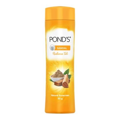 Pond's Talc Natural - Sandal Radiance, 50 gm Bottle