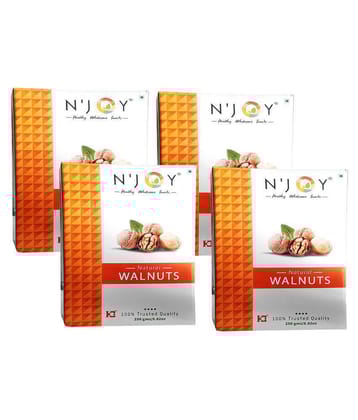 Njoy Natural Light Broken walnuts Kernels (Without Shell) 1 Kg (250g x4)
