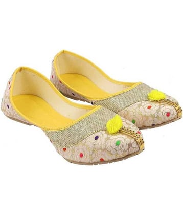 Raj Yellow Ethnic Footwear