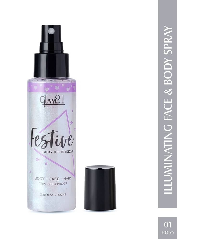 Glam21 Illuminating Face & Body Spray Long Lasting Make-Up Fixer Non-transferrable 100ml Shade-01