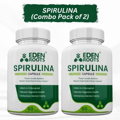 SPIRULINA + SPIRULINA 60  Capsules Combo Pack Of 2