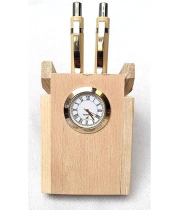 2431Y- YESKART  Beautiful Design Wooden Pen Stand watch Desk Accessories Multiple-Use Desktop Storage Organizer // MULTIUSAGE