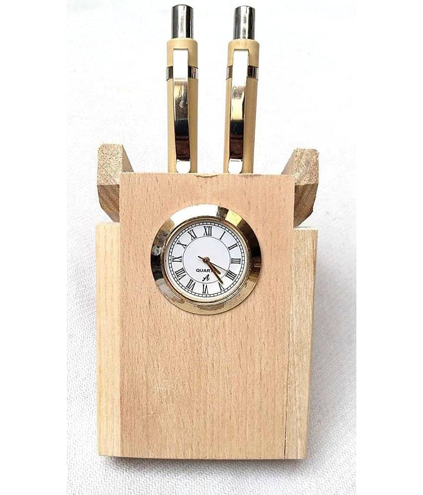 2431Y- YESKART  Beautiful Design Wooden Pen Stand watch Desk Accessories Multiple-Use Desktop Storage Organizer // MULTIUSAGE