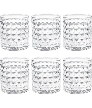 Treo By Milton Knitts 380 Whisky Glass Tumbler, Set of 6, 380 ml Each, Transparent | Easy to Ckean | Dishwasher Safe | Drinks | Parties | Whisky | Kitchen Items