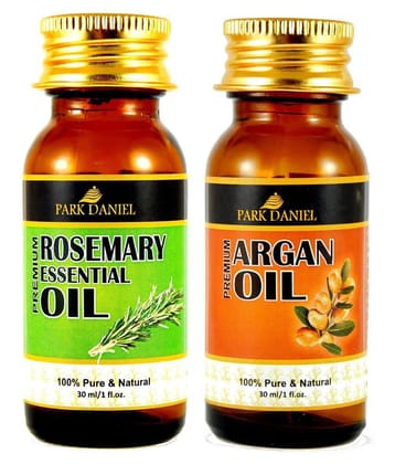 Park Daniel Rosemary Essential oil & Argan Oil 100% Pure & Natural 30 ml Pack of 2