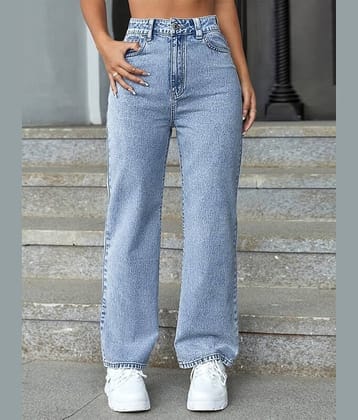 Kashian - Light Blue Denim Boyfriend Fit Women's Jeans ( Pack of 1 )