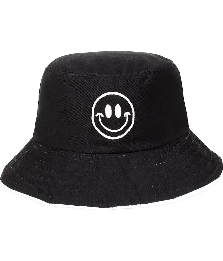 Unisex Cotton Fishermen Bucket Smiley Reversible Cap Hat